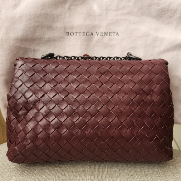 Bottega Veneta Limited Edition Butterfly Olimpia Crossbody Intrecciato Burgundy - Picture 6 of 15